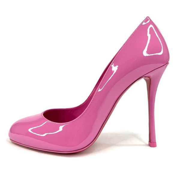 Christian Louboutin Dolly 100mm Barbie Pink Gummy Patent Leather Pumps EU 40 - Picture 9 of 12